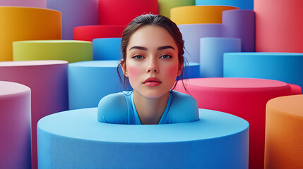 Sleek Business Card for marketing professionals featuring a Clean and Professional Layout with a broad blank space on the lower left for contact details surrounded by minimalistic abstract shapes