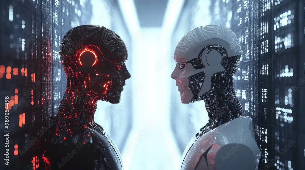 Poster ai robots bridging human interaction and vast data networks through intelligent ai brain systems and
