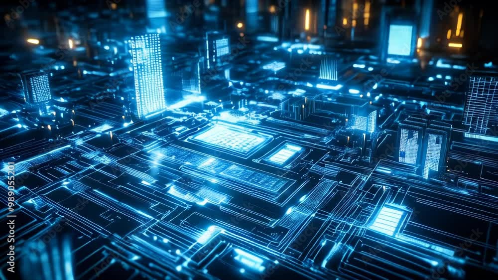 Poster futuristic digital generic technology layout. advanced technology concept.