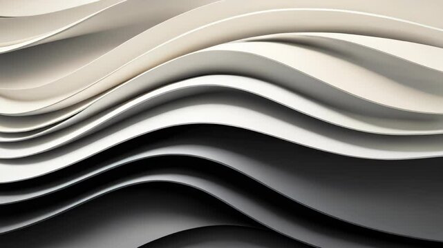 Elegant abstract three dimensional waving shapes