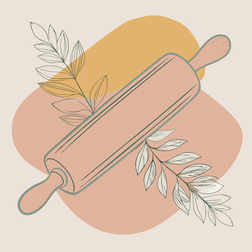 recommend clip art: Rolling pin vector silhouette