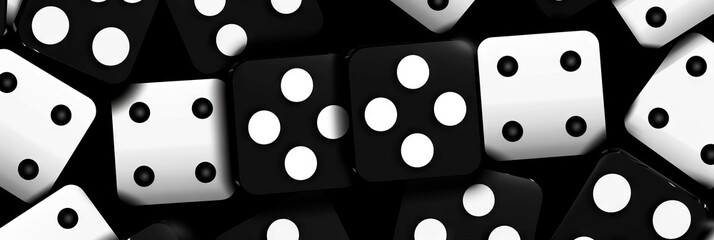 Simple Dominoes Pattern: Black and White Polka Dots