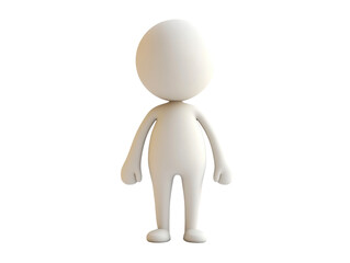 Stylized human figure, white isolate background transparent background