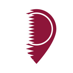 Qatar flag location icon