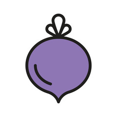 Rustic turnip icon a farm fresh meal,ready to use