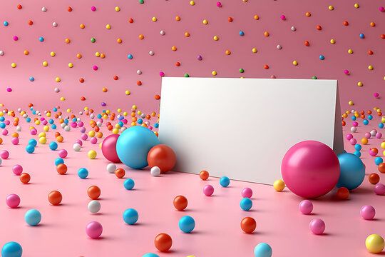 Vibrant Promotion Congratulations Business Card within Workplace Celebrations featuring 3D text seamlessly blended into colorful 2D layout blank space upper right for a heartfelt congratulatory note