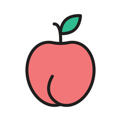 Fresh apple icon, best fruit for healthy lifestyle