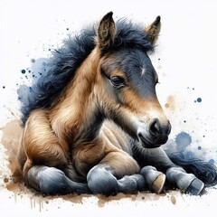 Fototapeta premium niedliches Fohlen