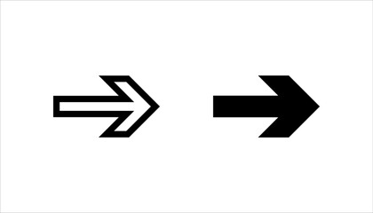 Arrow icon set, Arrow. Cursor, Black arrows icons,  arrow direction symbols in flat style, on a white background. 