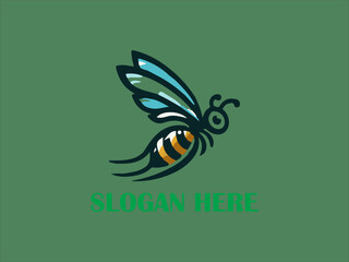 Yellow bee silhouette with green background is perfect for naturethemed vektor designs, environmental campaigns, or spring season promotional materials. Vibrant and eyecatching.