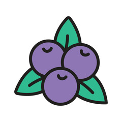 Fresh blueberry icon, ideal for adding a touch of fruity goodness