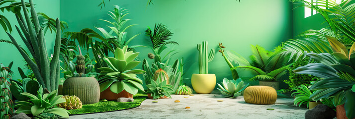 Oasis: Succulent Plant Themed Stage