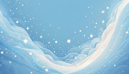 Winter Magic: Snowy Swirls and Frost Winter Background