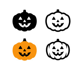Halloween pumpkin icon set.