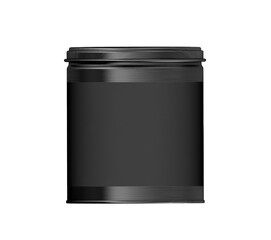 black Coffee Tea Sugar Bottles Tea  Container Stainless Steel Tin, 3d illustration, 3d rendering