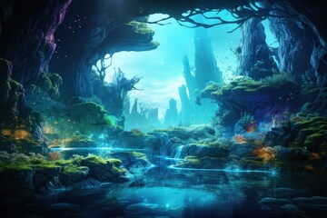 Fototapeta premium Diamond mountains reflection outdoors nature.