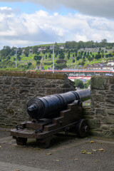 View of cannon on Derry city walls