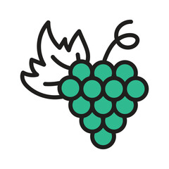 Grapes icon for natural food illustrations