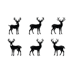 Fototapeta premium Stylish deer vector and line art design, perfect for prints and creative projects.