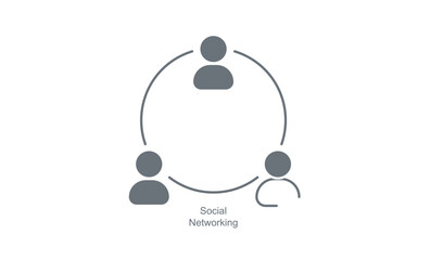 Social Networking Icon for Mobile Apps Encouraging User Interaction and Communities