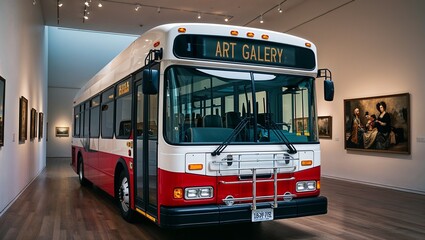 Fototapeta premium Bus to the art gallery.
