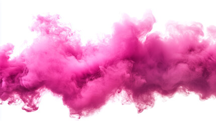 Fototapeta premium Whispers of Color: Abstract Pink Smoke Cloud on White