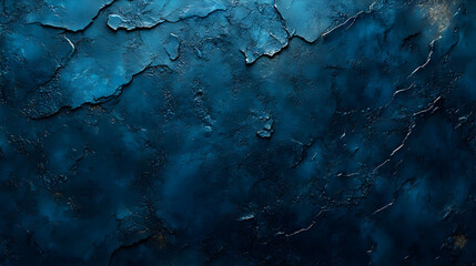 Naklejka premium Dark Blue Cracked Concrete Wall Texture Background