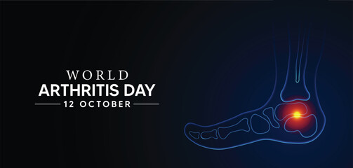 World Arthritis Day 12 October vector poster