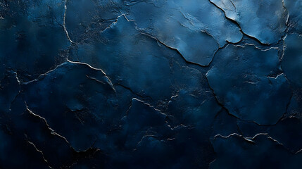 Naklejka premium Dark Blue Stone Texture - Background, Wall, Design, Rough, Abstract, Cracked, Surface, Grunge, Concrete, Vintage