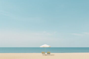 Fototapeta premium Summer beach outdoors horizon nature.