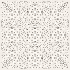 Hand drawn floral ornaments pattern