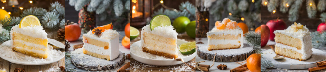 Tortenst&uuml;cke im Winter