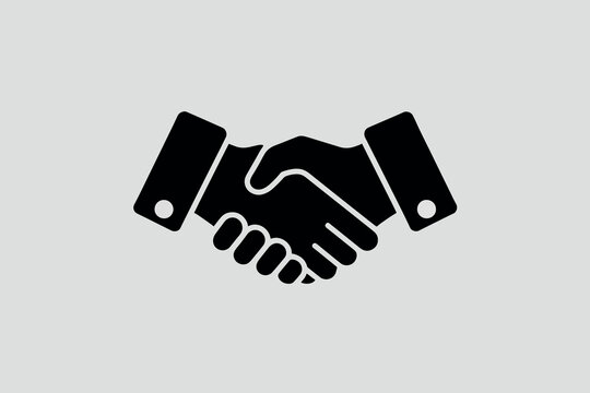 Handshake icon, agreement and negotiation concept.
