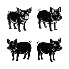 4  difference pig  vector art