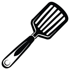 Kitchen utensils spatula vector line art style