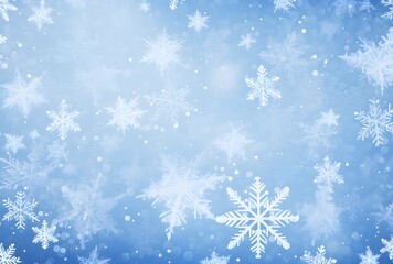 Abstract Blue Snowflake Background Texture