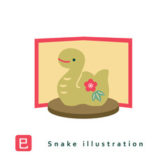 巳年の置物イラスト