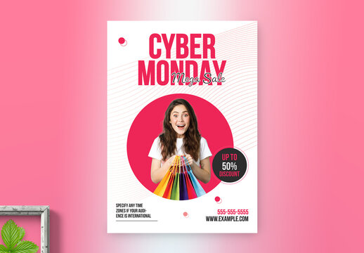 Cyber Monday Mega Sale Flyer Design Layout