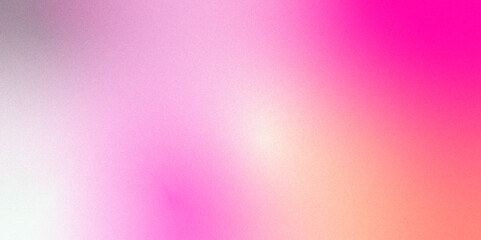 Abstract pink and purple gradient background. Noise grainy gradient background blending orange, pink and white foil texture design. Soft pink orange white gradient background with subtle noise texture