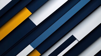 An engaging abstract composition of diagonal lines in blue, white, and yellow, creating a vibrant and dynamic design that brings energy and modernity to any setting.