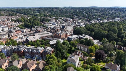 Tunbridge Wells Kent town centre .UK drone,aerial