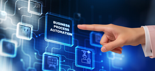 Futuristic Business Process Automation Innovation Technology concept