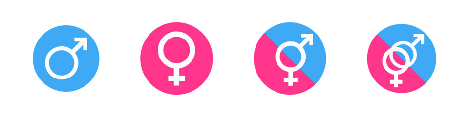 Male and female icon. Gender symbol