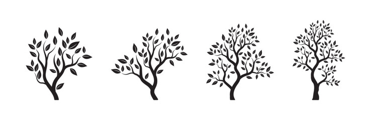 Tree with leaves icon. Nature symbol