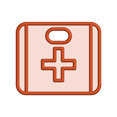 Obraz premium First aid kit icon template