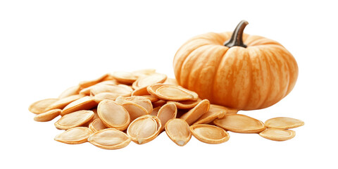 pumpkin seeds isolated on white, white
