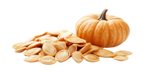 pumpkin seeds isolated on white, white