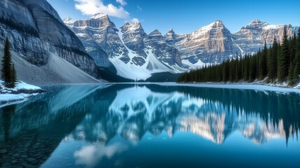 Fototapeta premium lake louise banff national park country