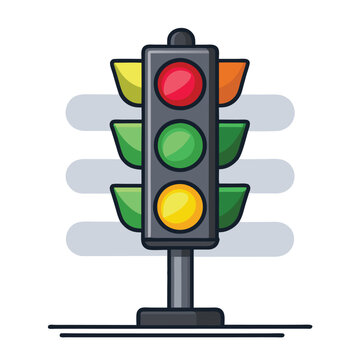 recommend clip art: Traffic signal light vector illustration 