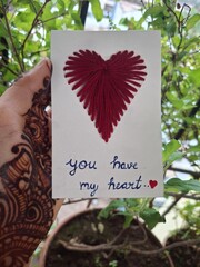 Red wool heart ❤️ 